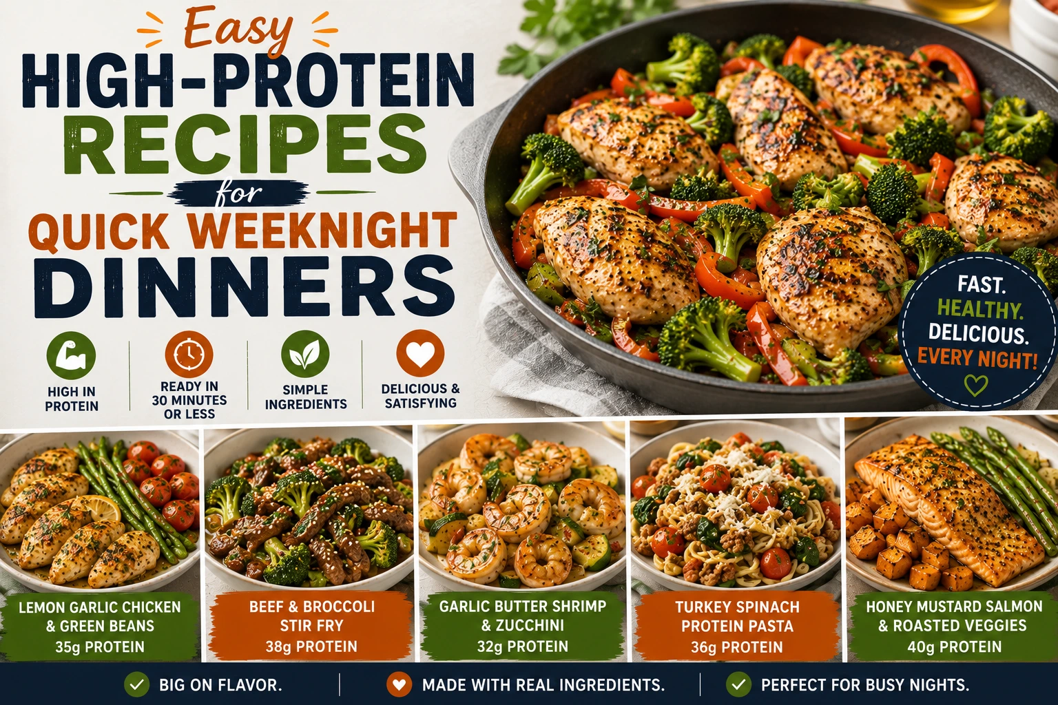 Easy High-Protein Recipes for Quick Weeknight Dinners