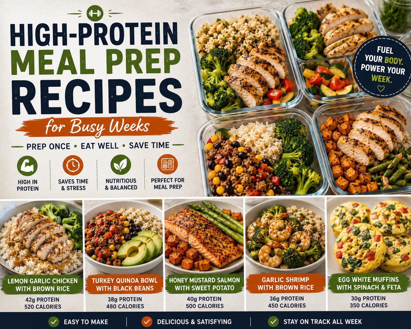 High-Protein Meal Prep Recipes for Busy Weeks