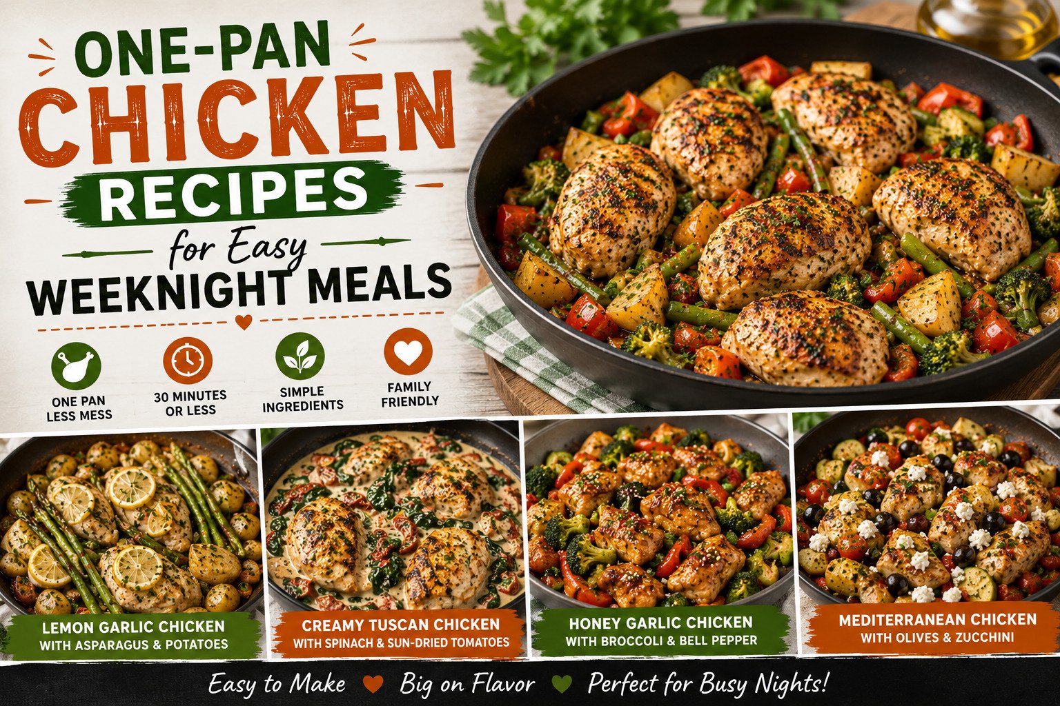 One-Pan Chicken Recipes for Easy Weeknight Meals