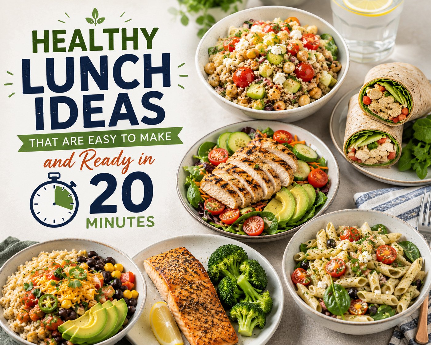 Healthy Lunch Ideas That Are Easy to Make and Ready in 20 Minutes